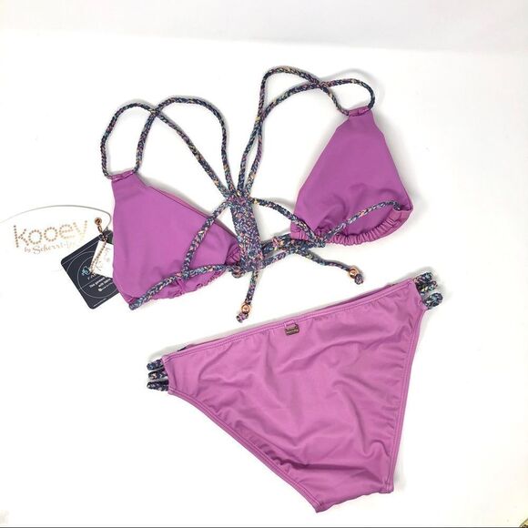 Nwt Kooey Australia "Katie" Purple Bikini US XS - Picture 13 of 16